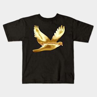 Cute, Lovely and Elegant Golden Dove Bird Kids T-Shirt